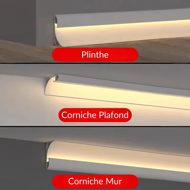 Profilé Aluminium Modulable Plinthe ou Corniche 2M Alu