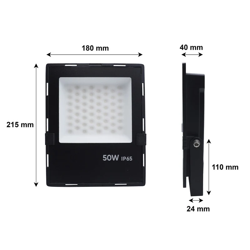 Projecteur Extérieur NOIR 50W IP65