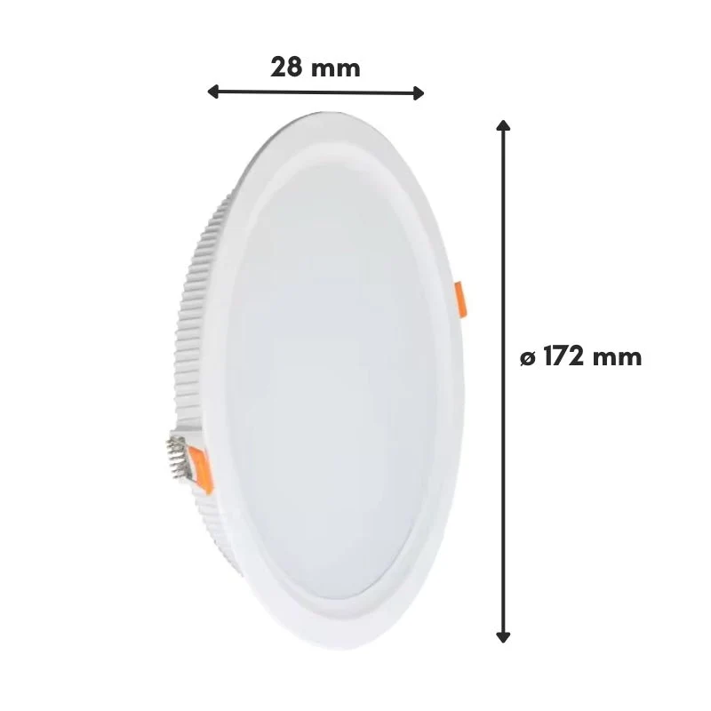 Spot LED Encastrable Plat Étanche 20W BLANC Transformateur Intégré - Pack de 20