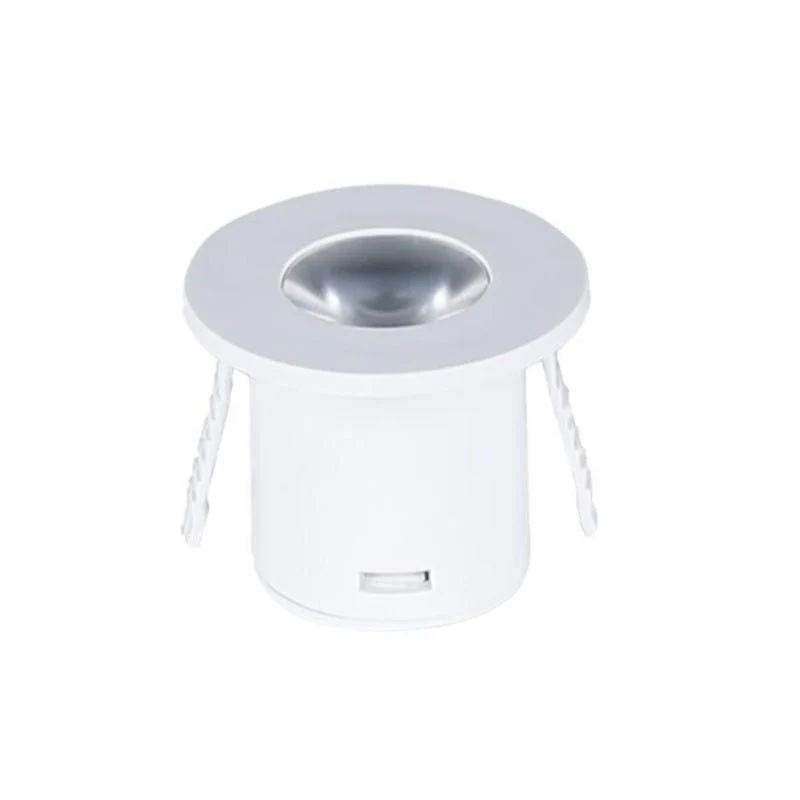 Mini Spot LED Encastrable 1W 90° Rond Blanc - Pack de 4