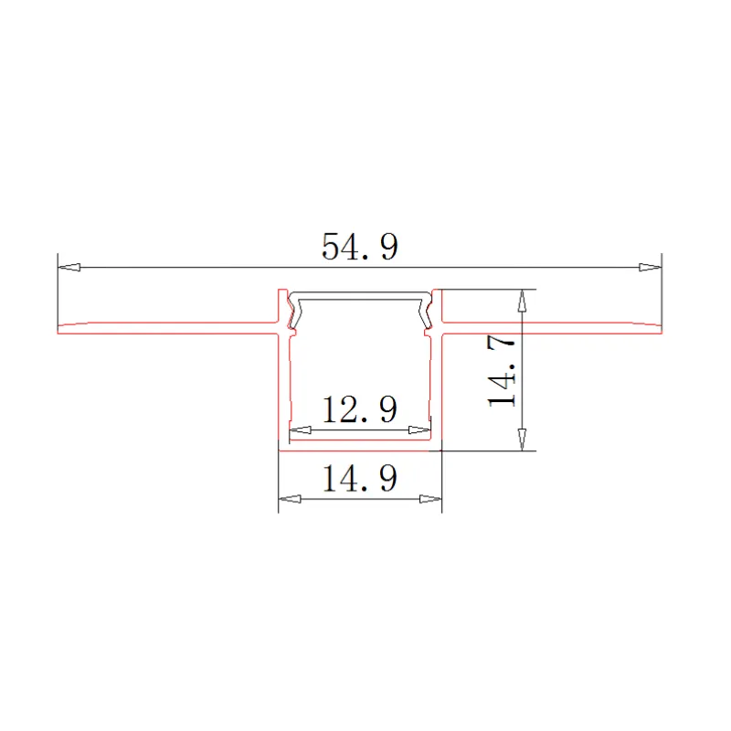 Profilé Aluminium Encastrable 2m pour Ruban LED Couvercle Blanc Opaque - Pack de 5