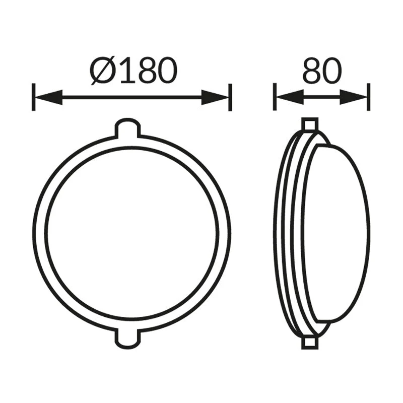 Plafonnier Étanche pour Ampoule E27 Blanc
