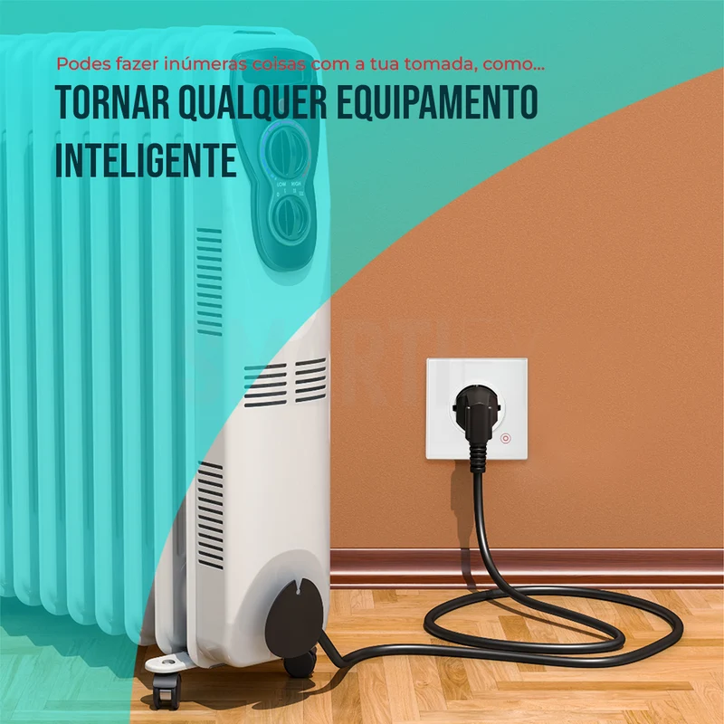 Tomada Inteligente Embutida 16A 3500W WiFi Smartify - Branco