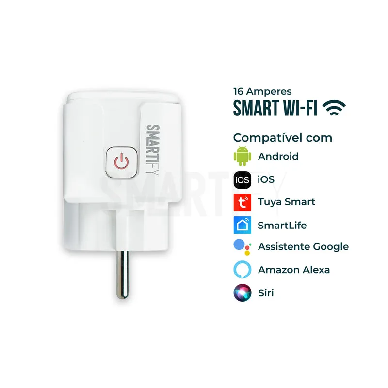 Tomada Inteligente Portátil 16A 3500W WiFi Smartify