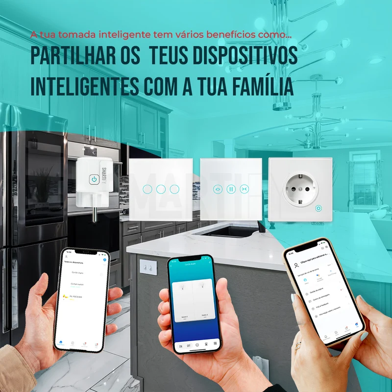Tomada Inteligente Portátil 16A 3500W WiFi Smartify