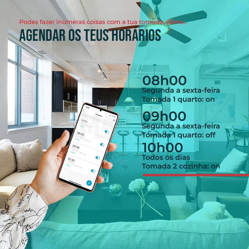 Tomada Inteligente Portátil 16A 3500W WiFi Smartify