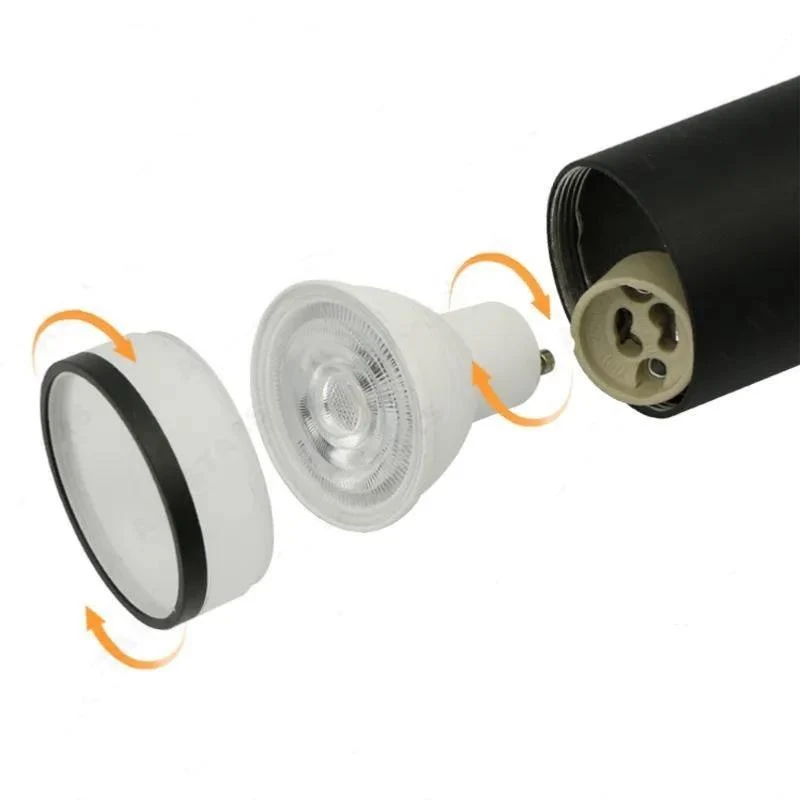 Spot LED Design en saillie NOIR pour ampoule GU10