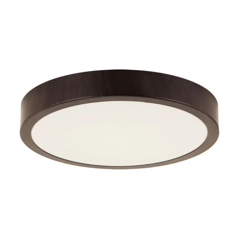 Plafonnier LED 18W Bois Wengé 28cm