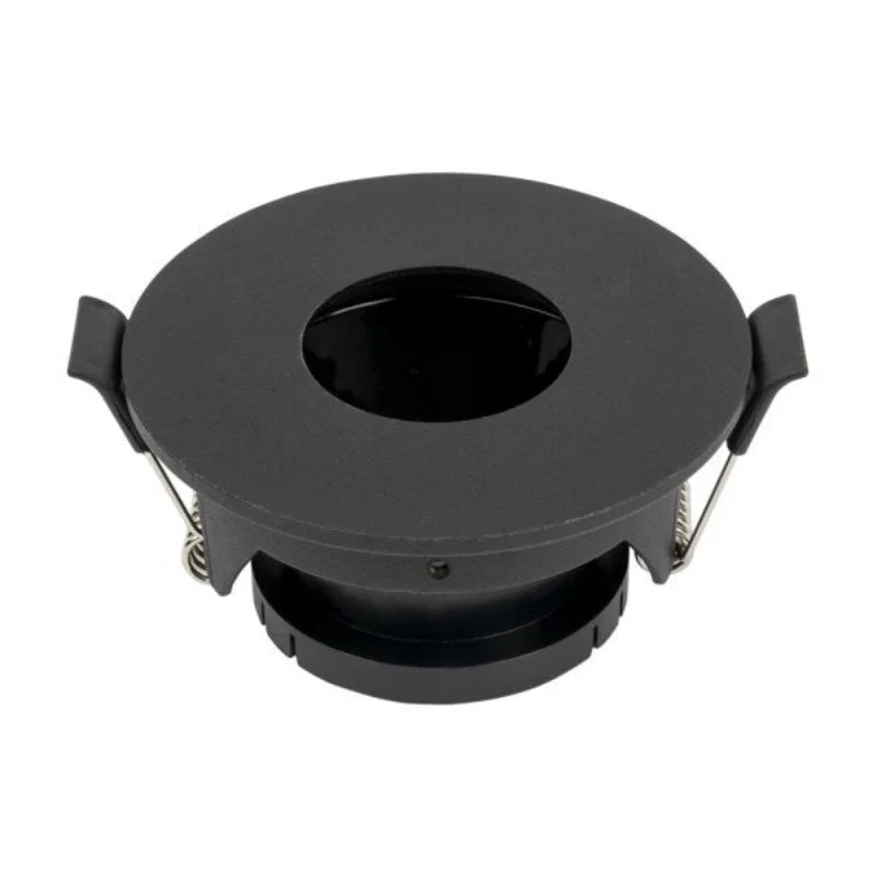 Support Spot Aluminium GU10 LED Rond Noir Orientable ø83 mm