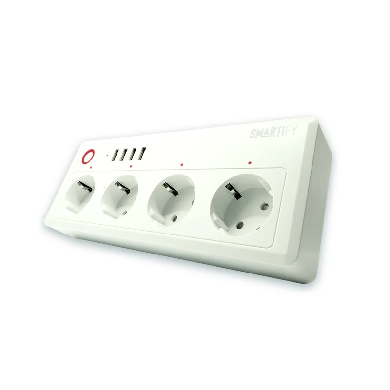 Extensão Inteligente WiFi 4 Tomadas + 4 USB Smartify