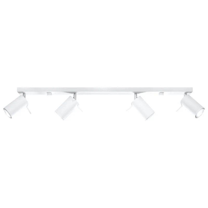 Plafonnier Spot Orientable Blanc pour 4 Ampoules GU10