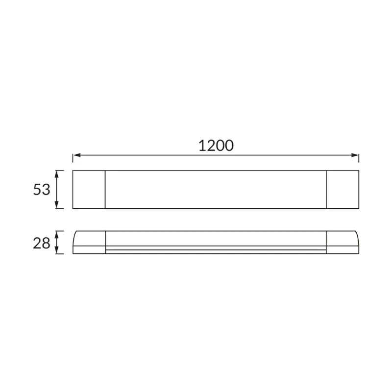 Réglette LED étanche 120cm 36W IP65 - Pack de 4