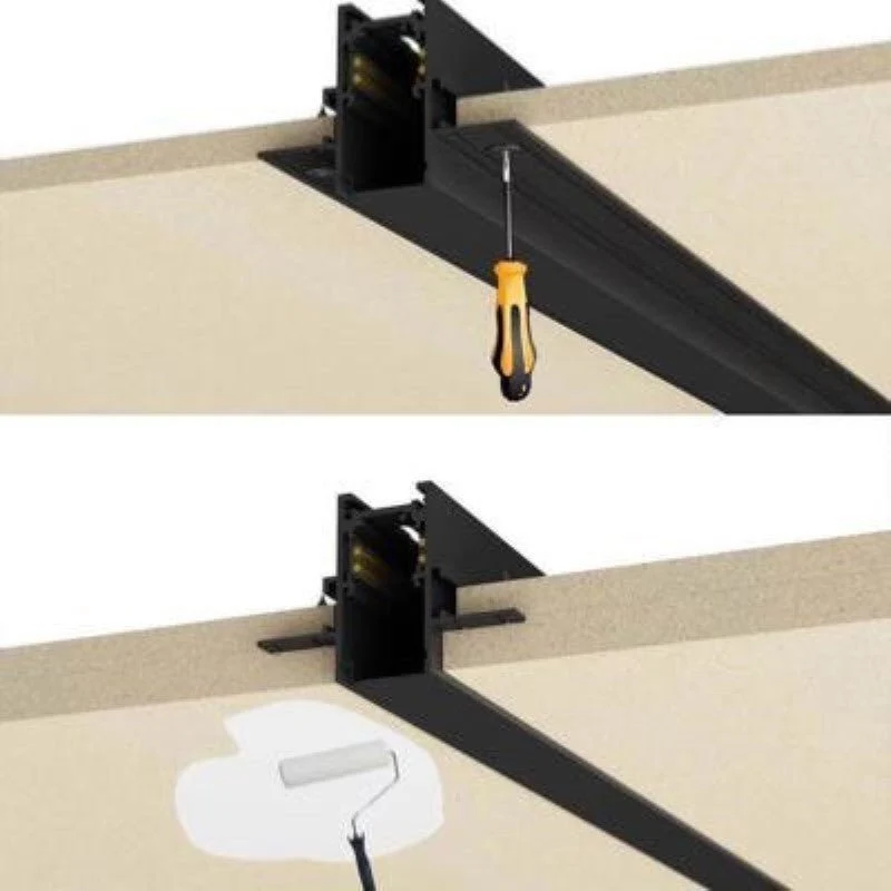 Rail Magnétique Encastré 48V 1m BLANC
