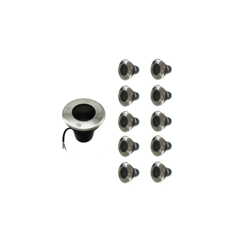 Spot LED Extérieur Encastrable pour Ampoule GU10 - Pack de 10