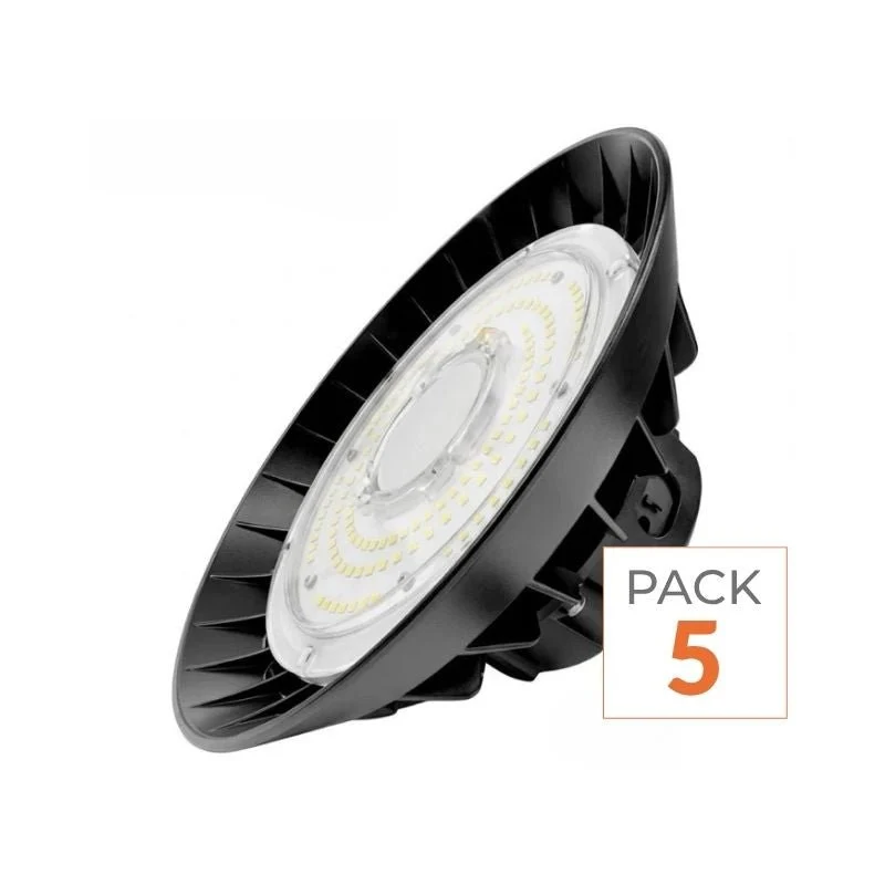 Cloche LED Industrielle 150W 120° NOIR - Pack de 5