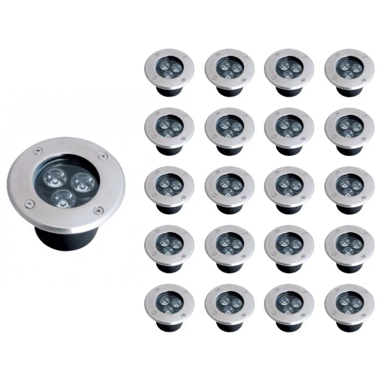 Spot LED Encastrable Extérieur IP65 220V Sol 3W 80° - Pack de 20