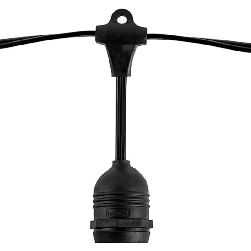 Guirlande Guinguette LED 15M IP65 pour 15 Ampoules E27 Suspendues (non fournies)