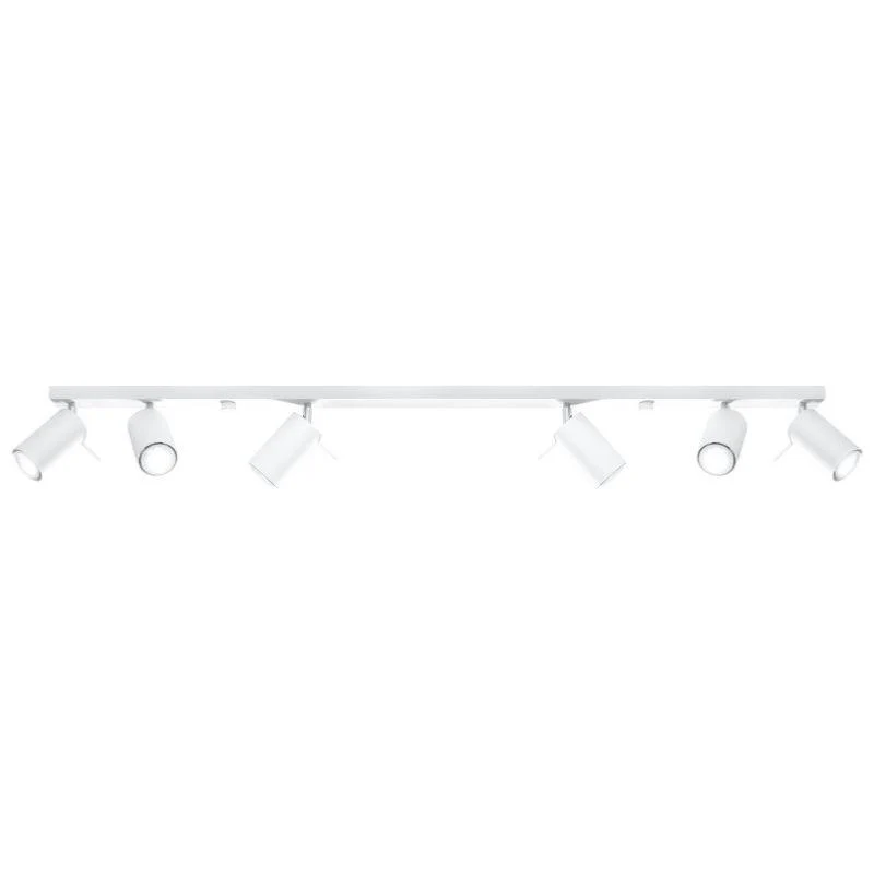 Plafonnier Spot Orientable Blanc pour 6 Ampoules GU10