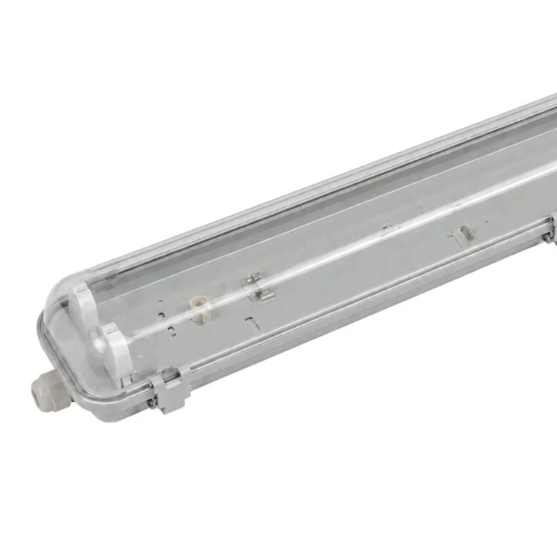 Pack de 8 - Réglette étanche double pour Tube LED T8 120cm IP65 (Boitier vide)