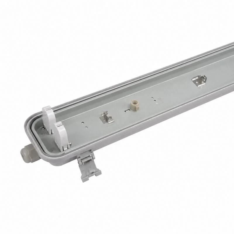 Pack de 8 - Réglette étanche double pour Tube LED T8 120cm IP65 (Boitier vide)