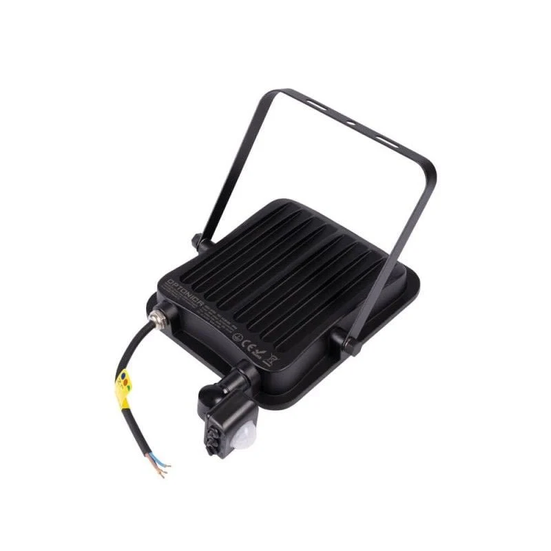 Projecteur LED 50W Détecteur de Mouvement Crépusculaire Extra Plat IP65 NOIR