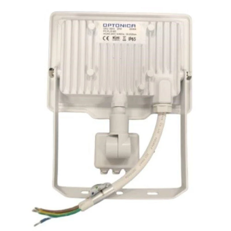 Projecteur LED Extérieur 20W IP65 BLANC avec Détecteur de Mouvement Crépusculaire