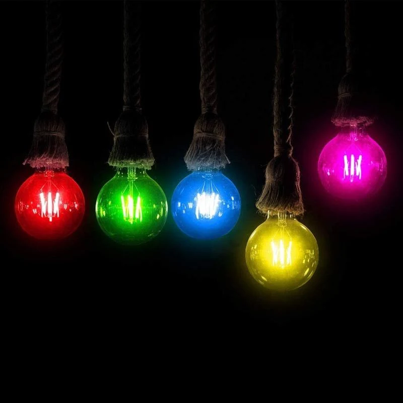 Ampoule LED E27 Filament 2W G45 Vert