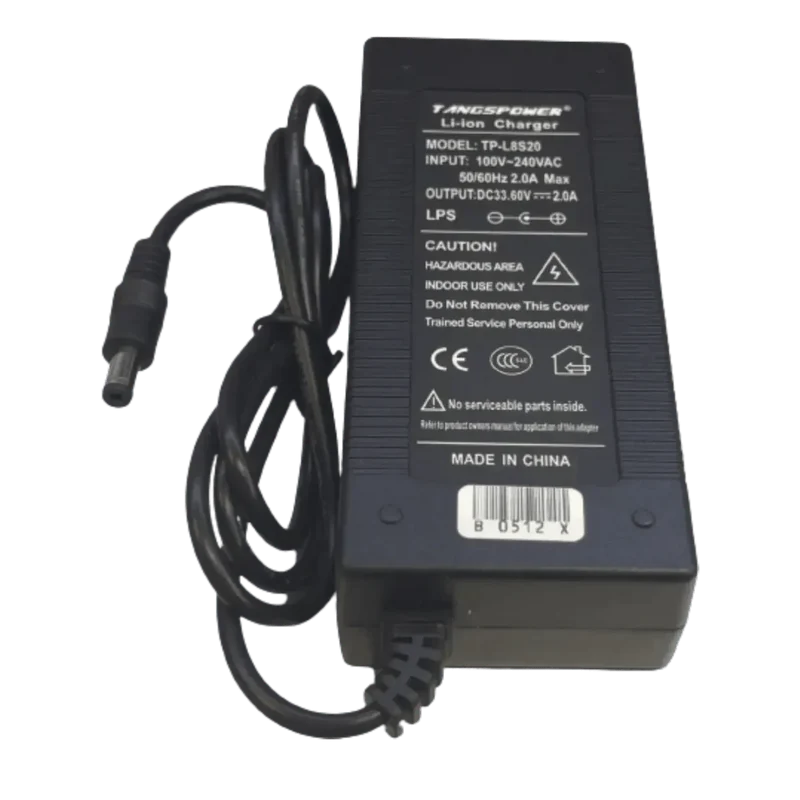 Chargeur Li-ion 33.6V 2A – Jack DC 5.5 x 2.5mm Vélo Trottinette