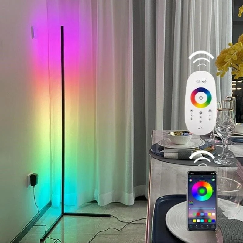 Lampe sur Pied Connectée WiFi RGBW 142cm avec Télécommande