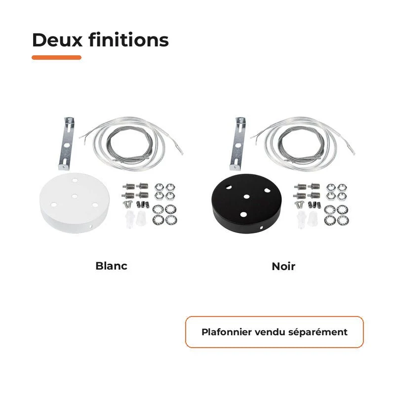 Kit de suspension pour Plafonnier - Blanc