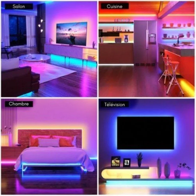 Ruban LED WiFi RGB 5M 12V 5050 IP20 30LED/m