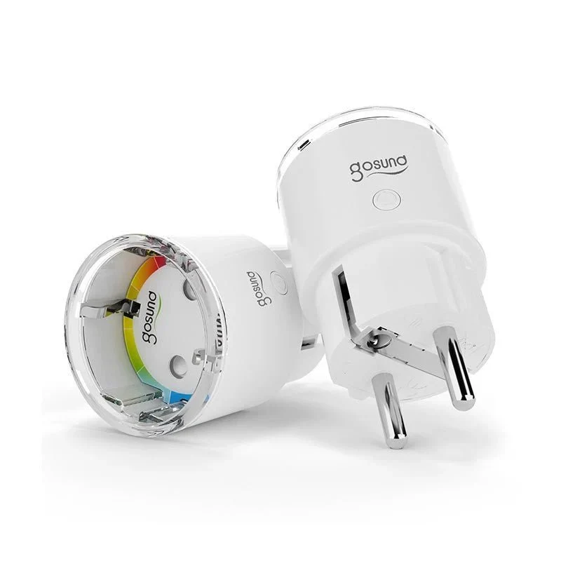 Prise Connectée Intelligente WiFi 2.4GHz 10A Blanche (Lot de 2)