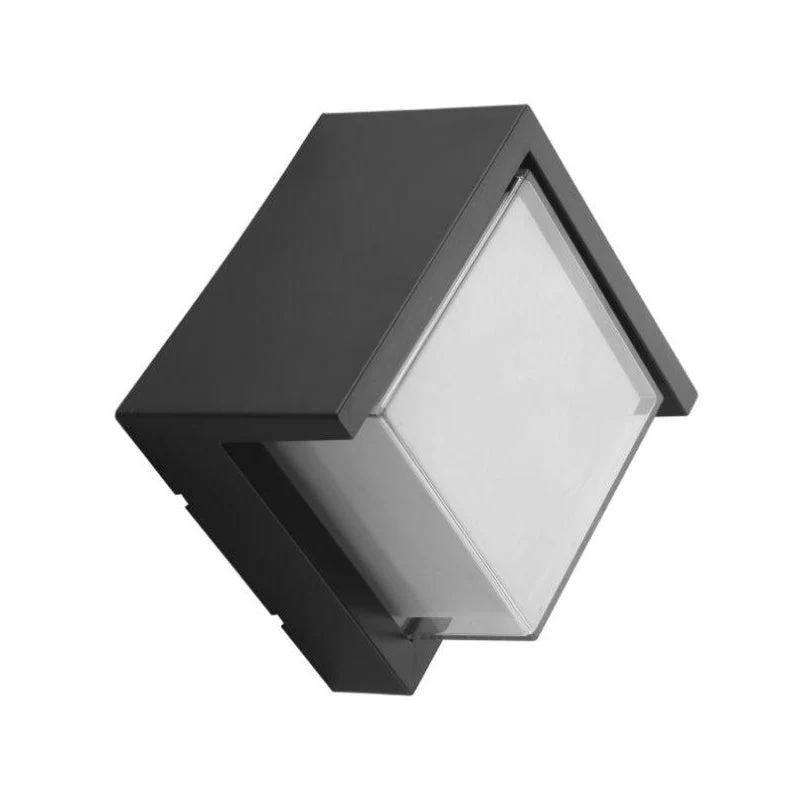 Applique Murale LED 15W Noire Carrée IP65 avec cache