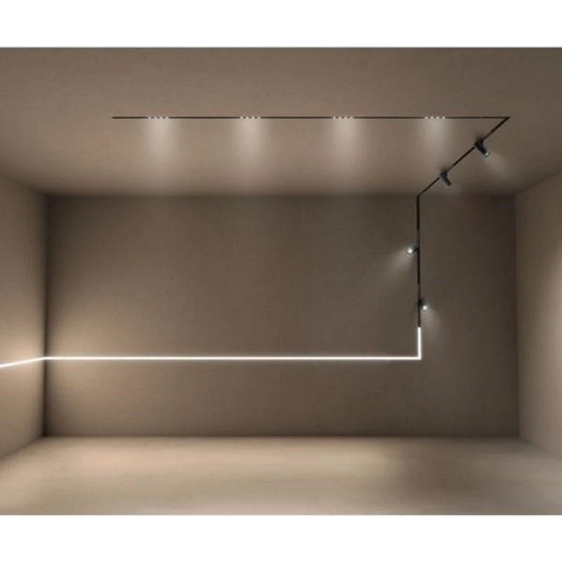 Projecteur LED sur Rail Magnétique 48V DC 12W NOIR Orientable