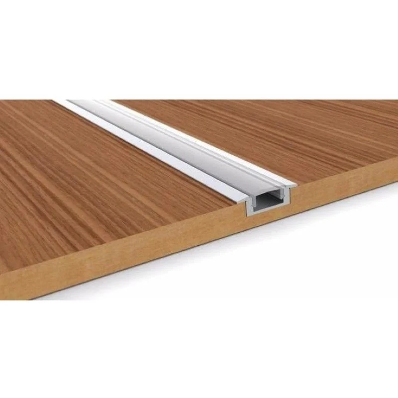 Profilé Aluminium Blanc Encastrable 2m avec Couvercle Blanc Opaque