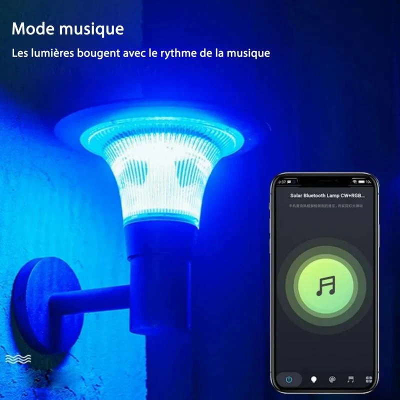 Lanterne Solaire Connectée Murale UFO RGBW IP65 (Lot de 4)