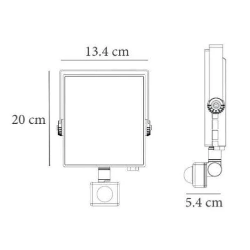 Projecteur LED Connecté WiFi RGBW 20W IP44 avec Détecteur de Mouvement (Lot de 4)