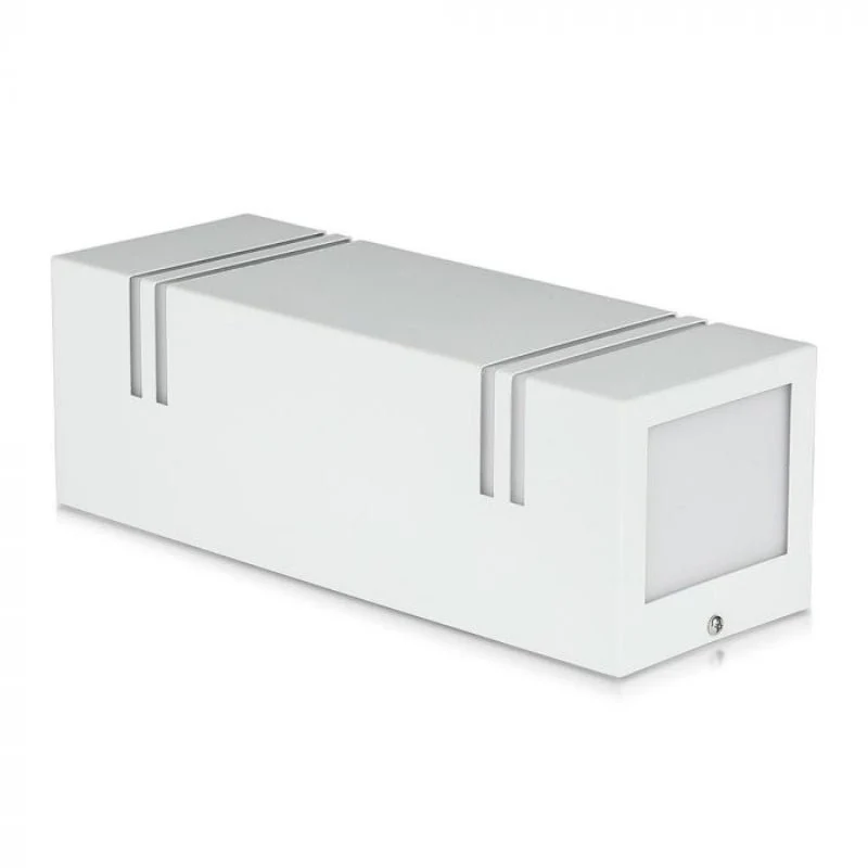 Applique Murale LED Blanche Carrée IP44 Double Faisceau GU10