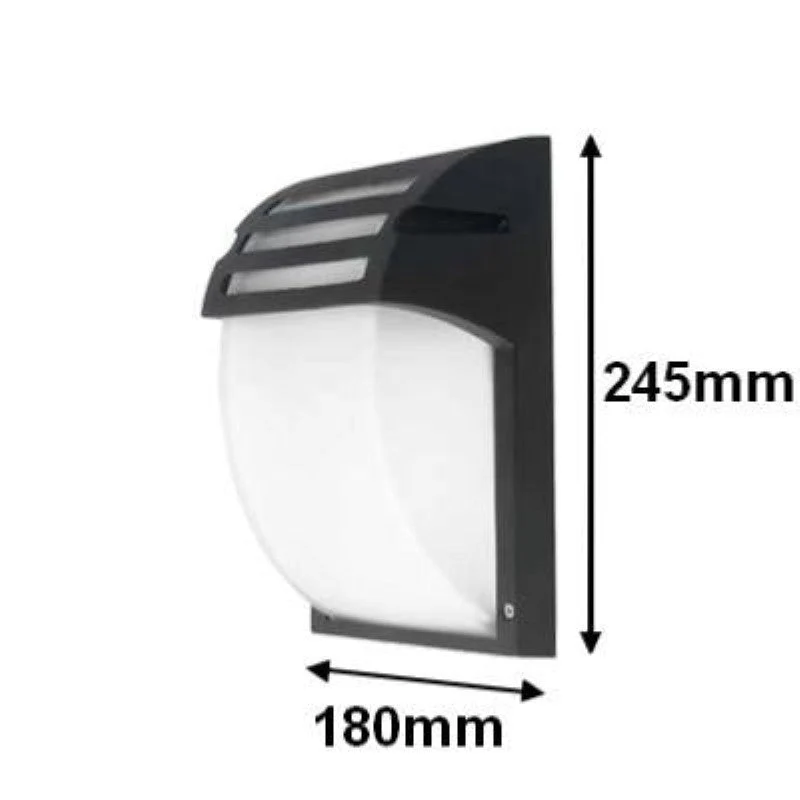 Applique Murale Noire LED IP44 pour ampoule E27