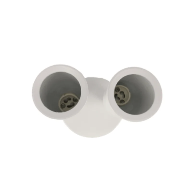 Spot LED en Saillie Double Orientable BLANC pour Ampoule GU10