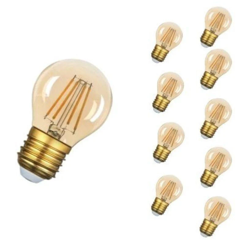 Ampoule LED E27 Filament 4W G45 240° Dimmable - Pack de 10