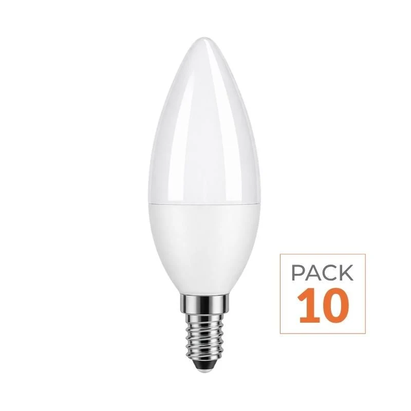 Ampoule LED E14 6W 220V C37 180° Dimmable - Pack de 10