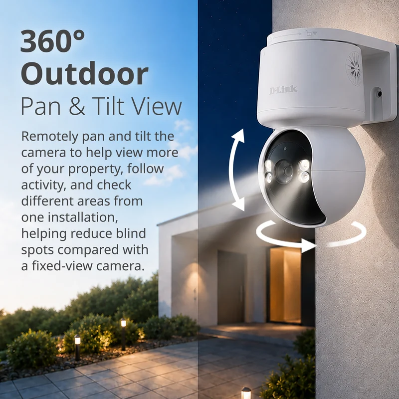 COMING SOON - 360 Degree View 2K Pan & Tilt Outdoor WiFi 6 Security Camera - DCS-6530