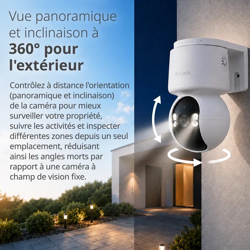 COMING SOON - 360 Degree View 2K Pan & Tilt Outdoor WiFi 6 Security Camera - DCS-6530