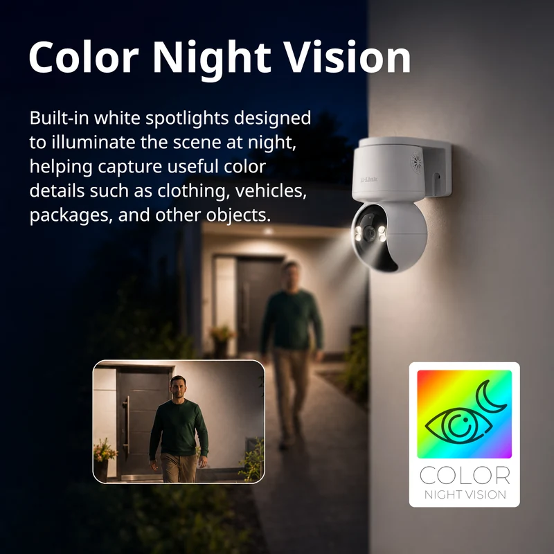 COMING SOON - 360 Degree View 2K Pan & Tilt Outdoor WiFi 6 Security Camera - DCS-6530