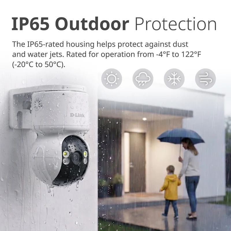 COMING SOON - 360 Degree View 2K Pan & Tilt Outdoor WiFi 6 Security Camera - DCS-6530
