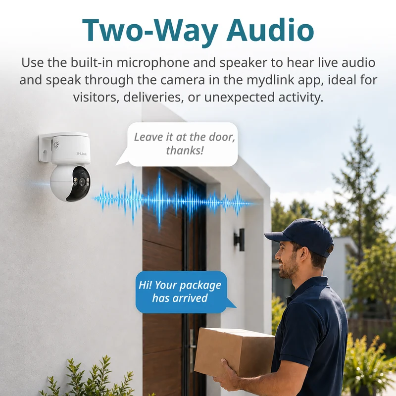 COMING SOON - 360 Degree View 2K Pan & Tilt Outdoor WiFi 6 Security Camera - DCS-6530