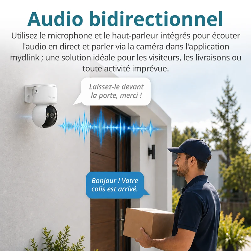 COMING SOON - 360 Degree View 2K Pan & Tilt Outdoor WiFi 6 Security Camera - DCS-6530