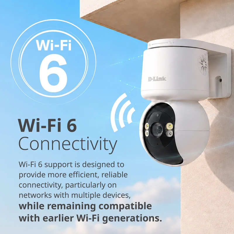 COMING SOON - 360 Degree View 2K Pan & Tilt Outdoor WiFi 6 Security Camera - DCS-6530