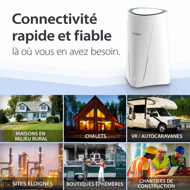 D-Link AX3000 5G NR Cellular Gateway WiFi 6 Router (G530) Optimized High-Gain Antennas | Dual-WAN Failover | Works with Rogers, Bell & Telus | Certified with PTCRB